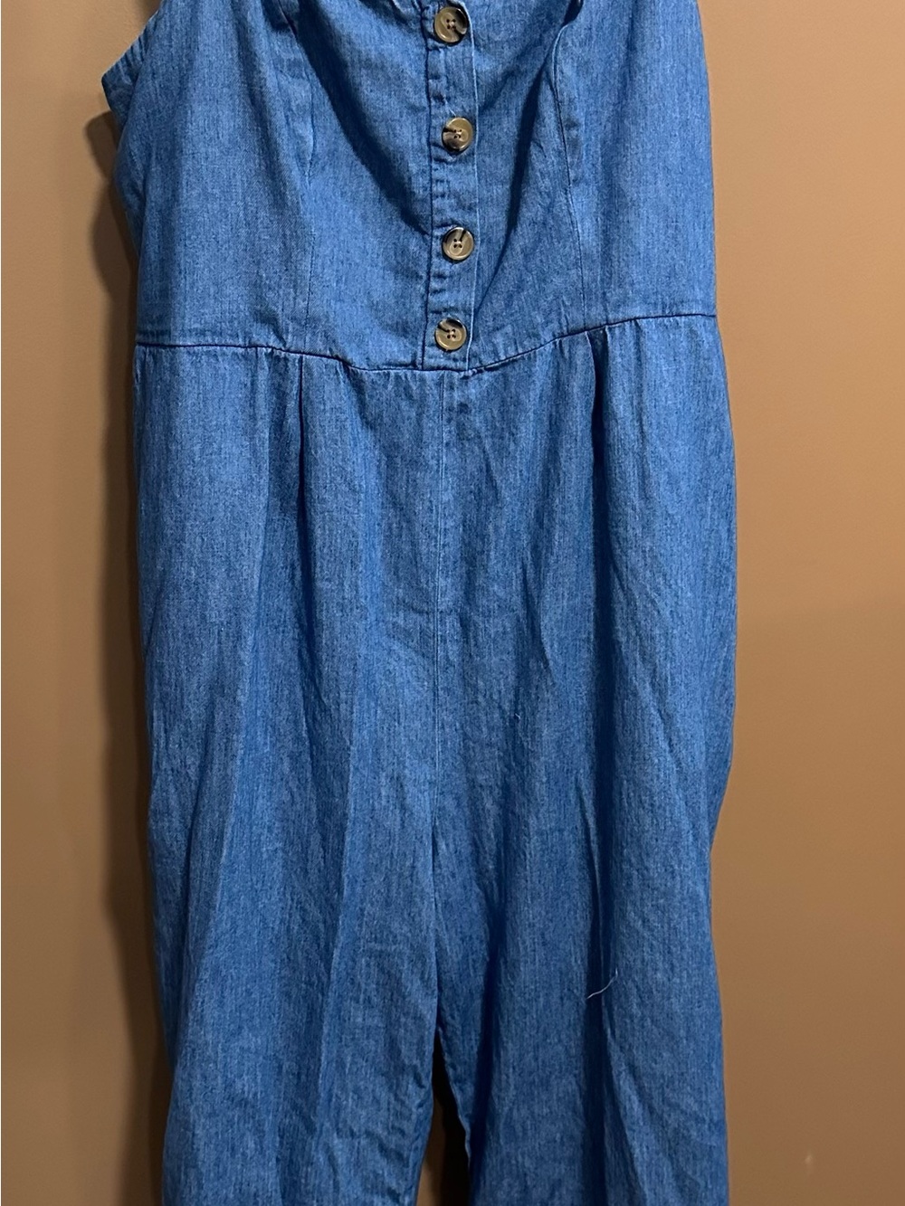 Old Navy Blue Denim Jumpsuit with Front Buttons